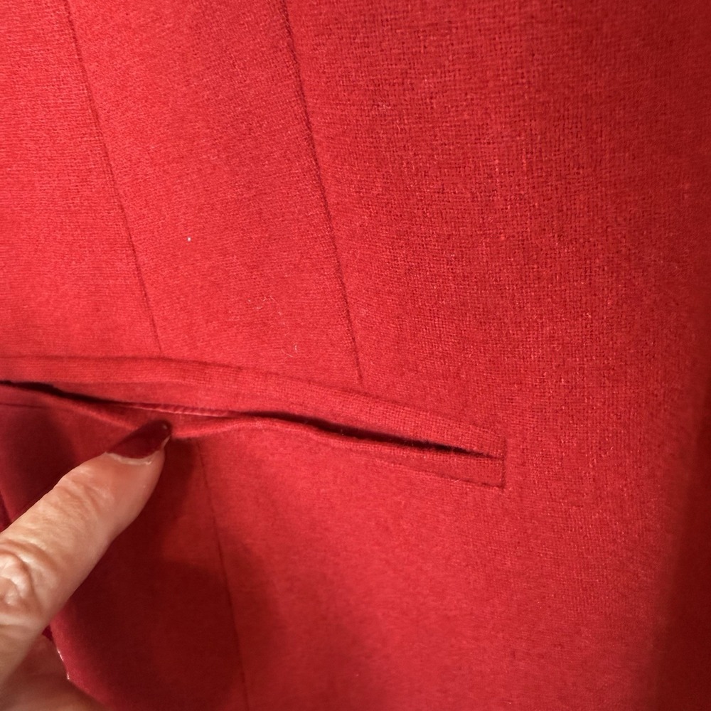 Chadwicks of Boston Red Wool Blend Blazer Women's 14 Jacket Lined Classic Career - Picture 5 of 11